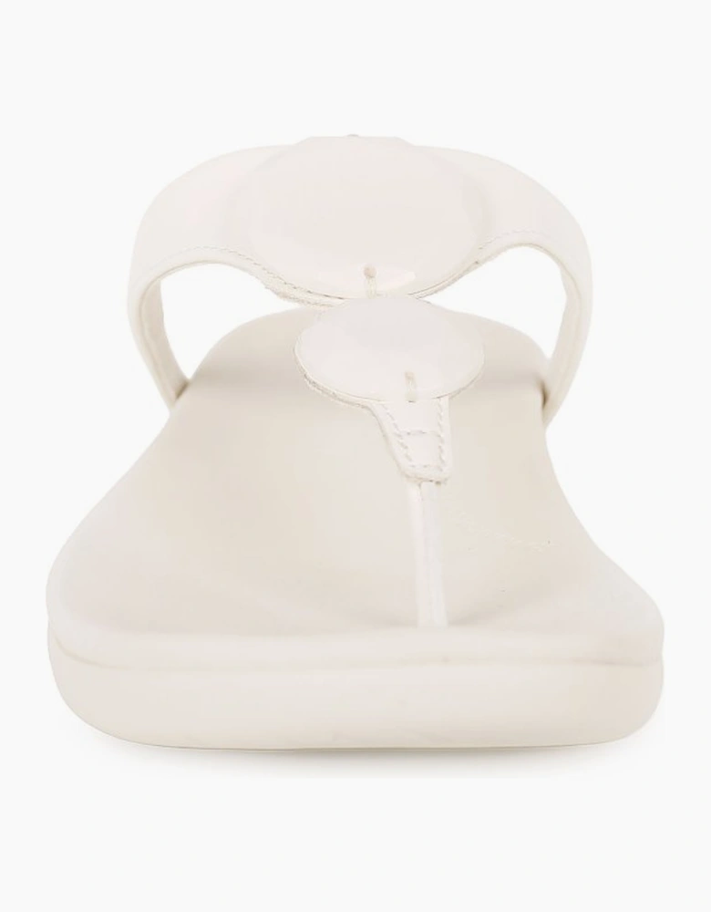 Solay Glossy Disc Toe Post Sandals
