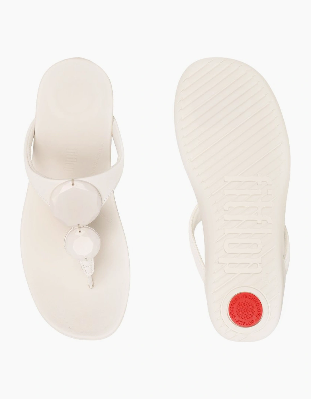 Solay Glossy Disc Toe Post Sandals