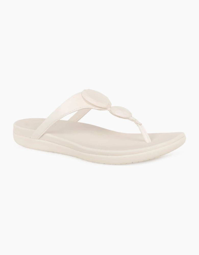 Solay Glossy Disc Toe Post Sandals