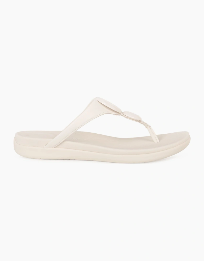 Solay Glossy Disc Toe Post Sandals