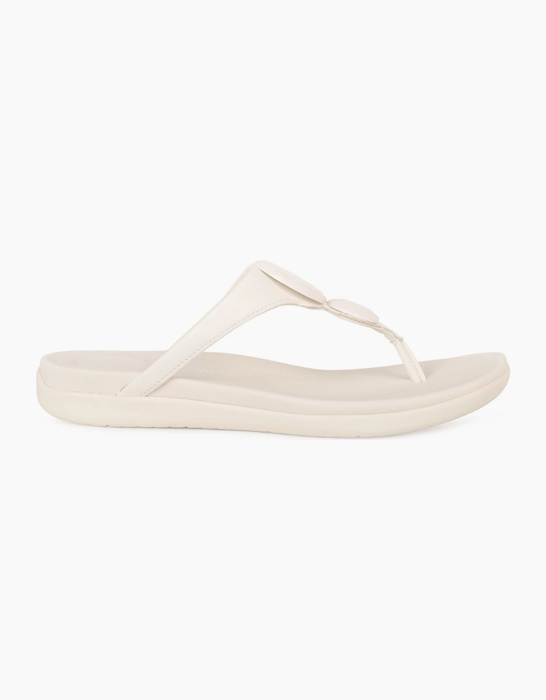 Solay Glossy Disc Toe Post Sandals