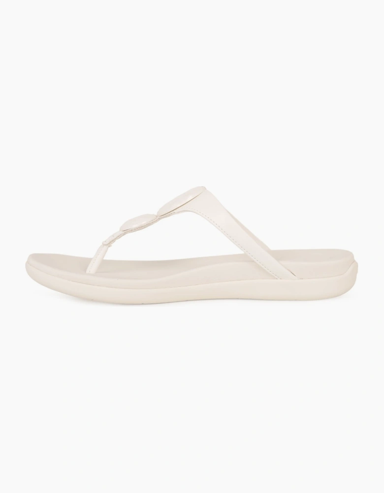 Solay Glossy Disc Toe Post Sandals