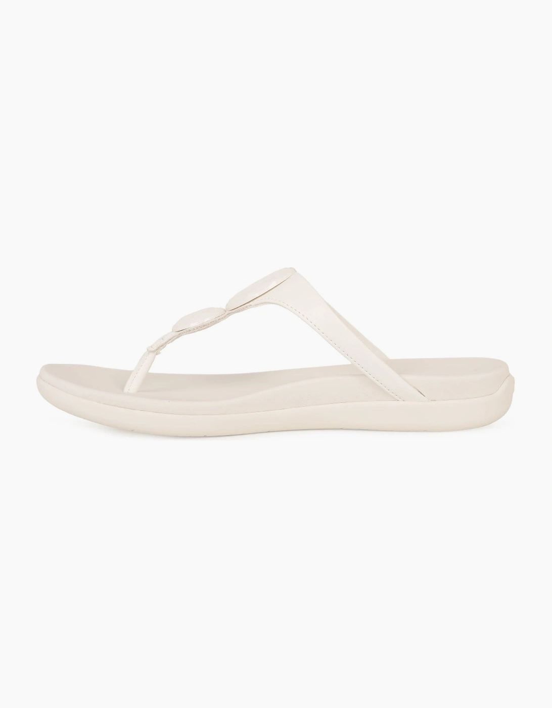 Solay Glossy Disc Toe Post Sandals