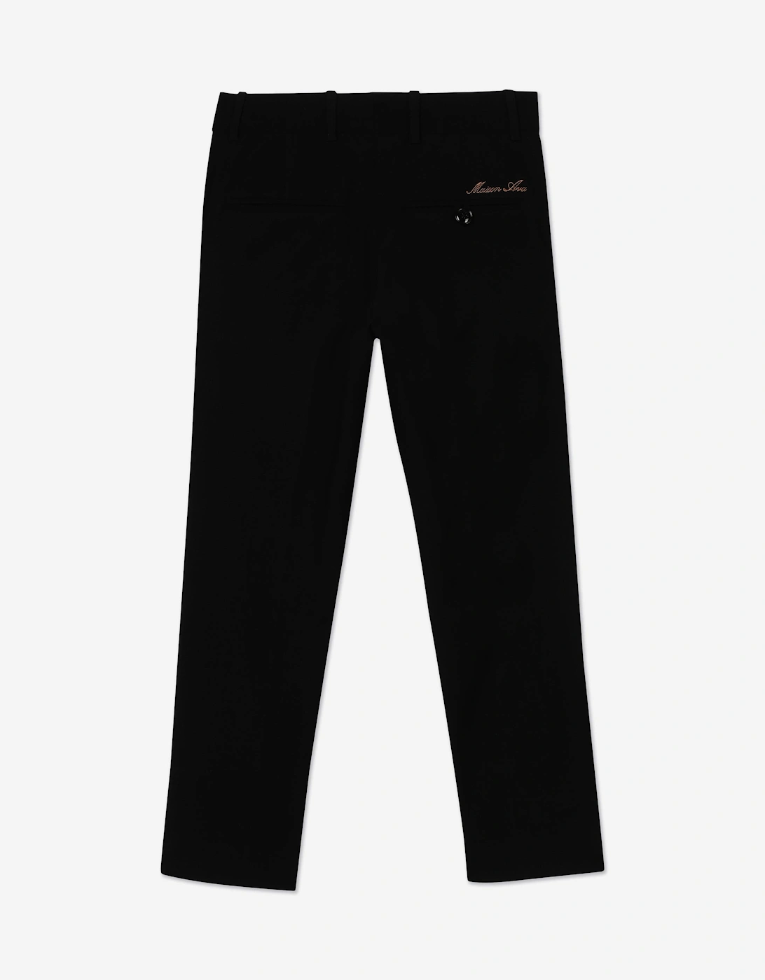 Maison Ava Boys Wool Blend Tristan Trousers in Black