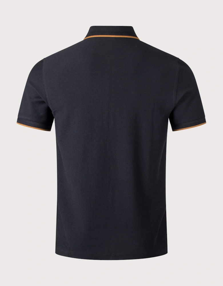 Regular Fit Crepe Piqué Polo Shirt