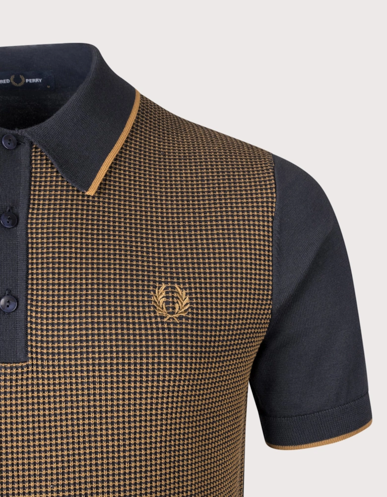 Regular Fit Tonic Waffle Knitted Polo Shirt