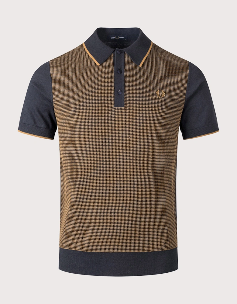 Regular Fit Tonic Waffle Knitted Polo Shirt