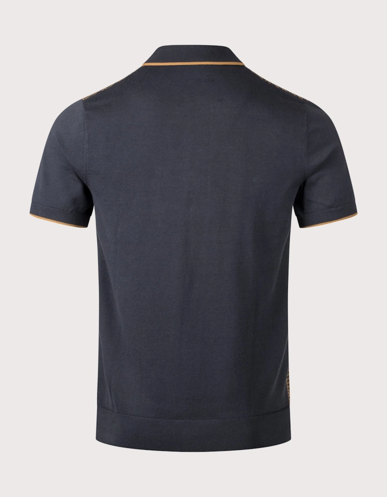 Regular Fit Tonic Waffle Knitted Polo Shirt
