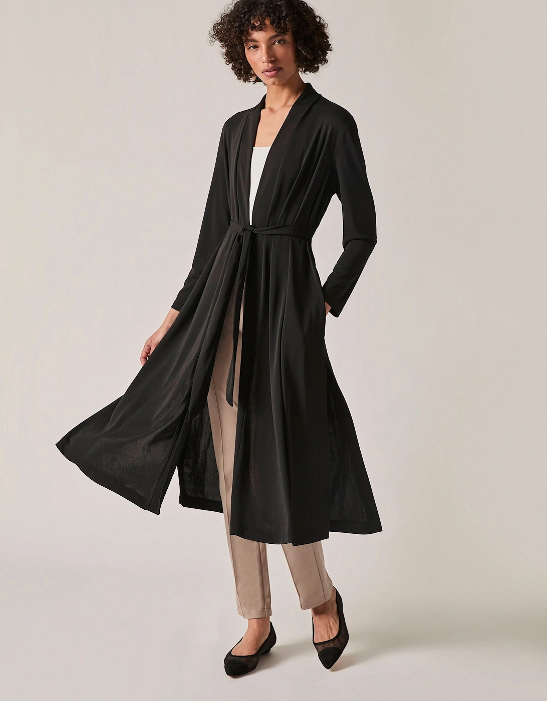 Black Jersey Longline Cardigan, 7 of 6
