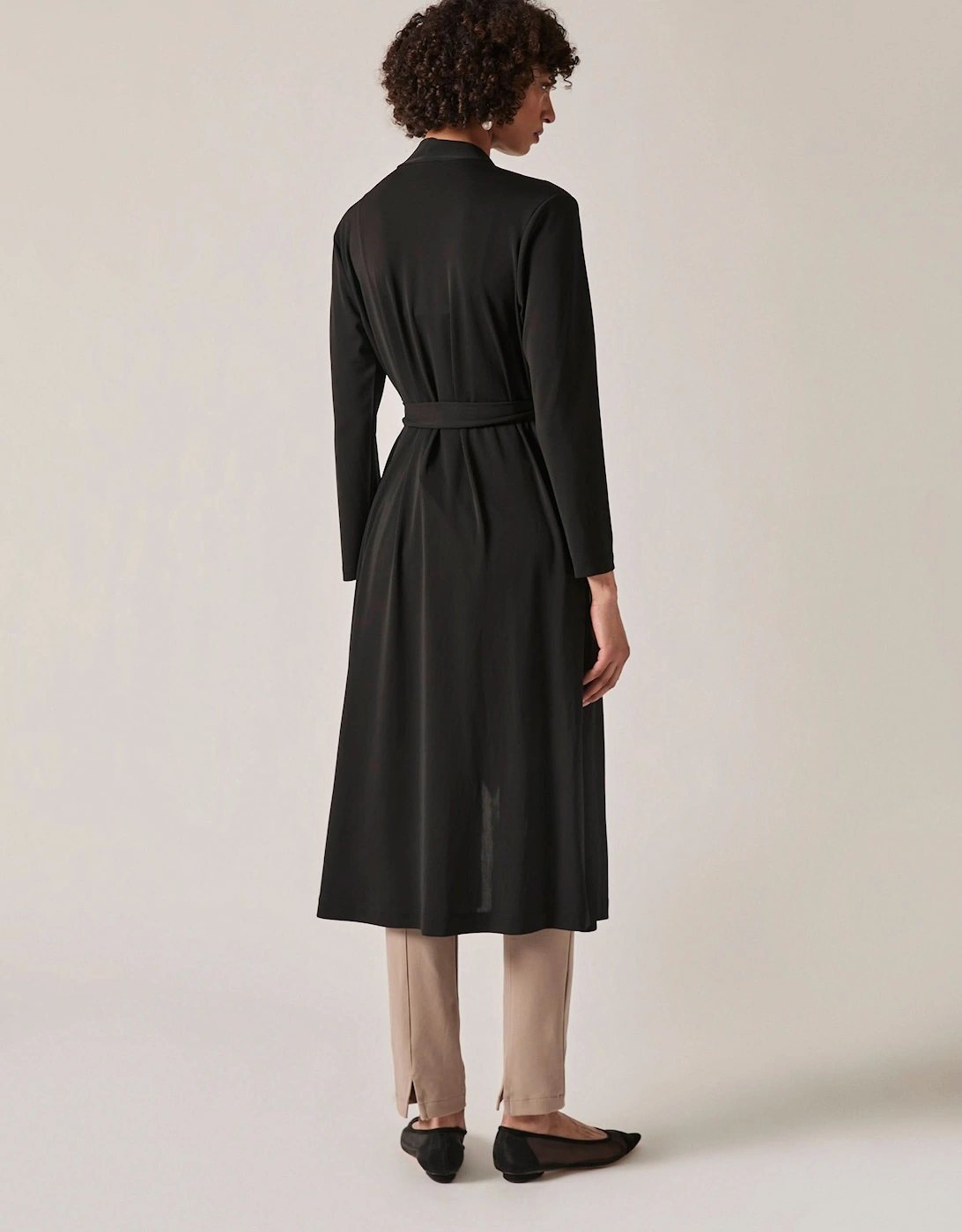 Black Jersey Longline Cardigan