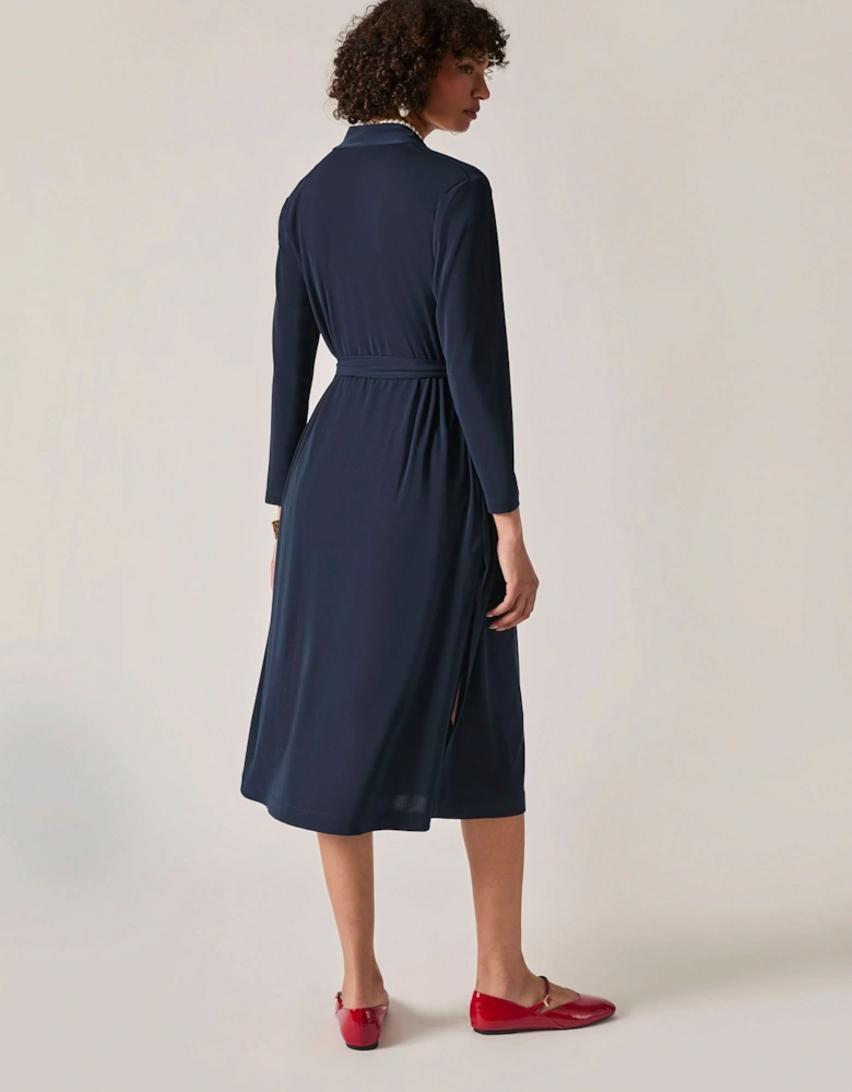 Navy Jersey Longline Cardigan