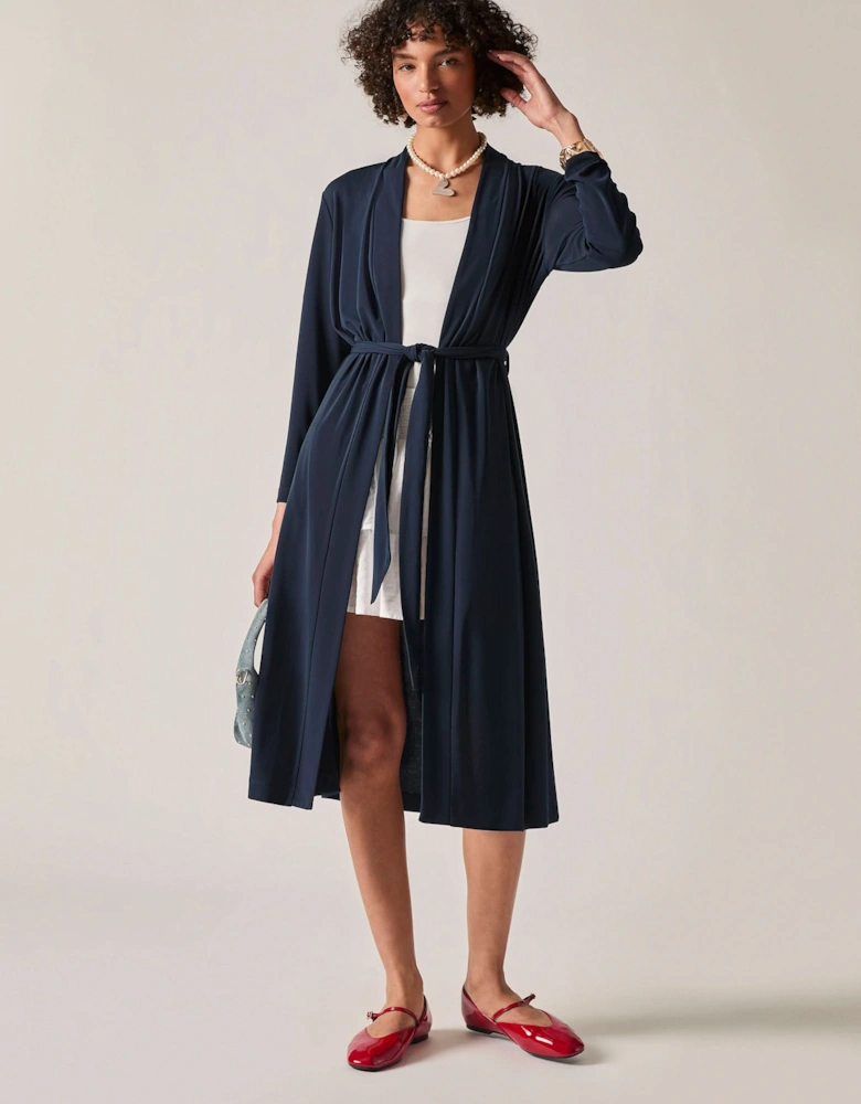 Navy Jersey Longline Cardigan