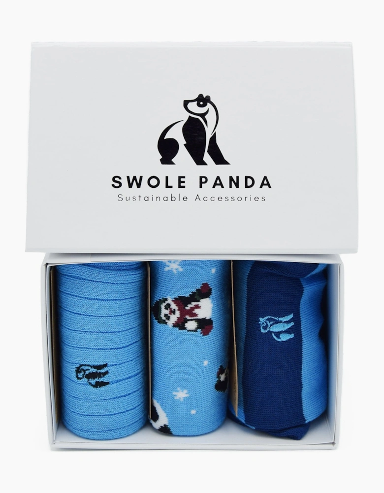 BLUE PANDA SOCK BOX