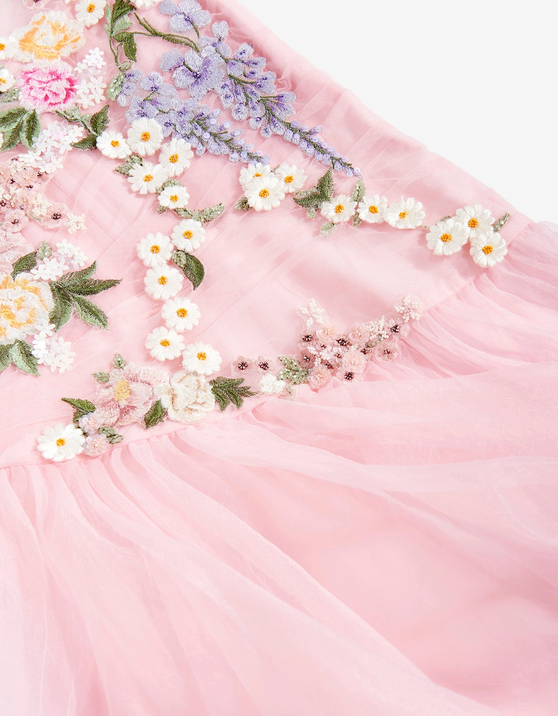 Maison Ava Girls Liliana Flower Occasion Dress in Pink