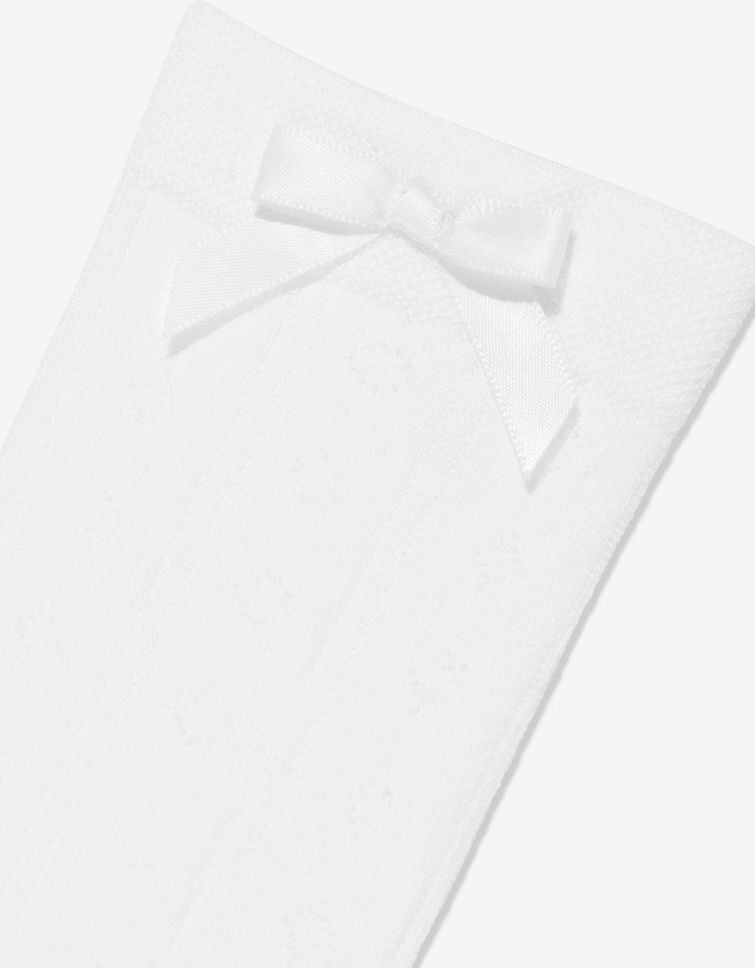 Falke Girls Ajour Knee-High Socks in White