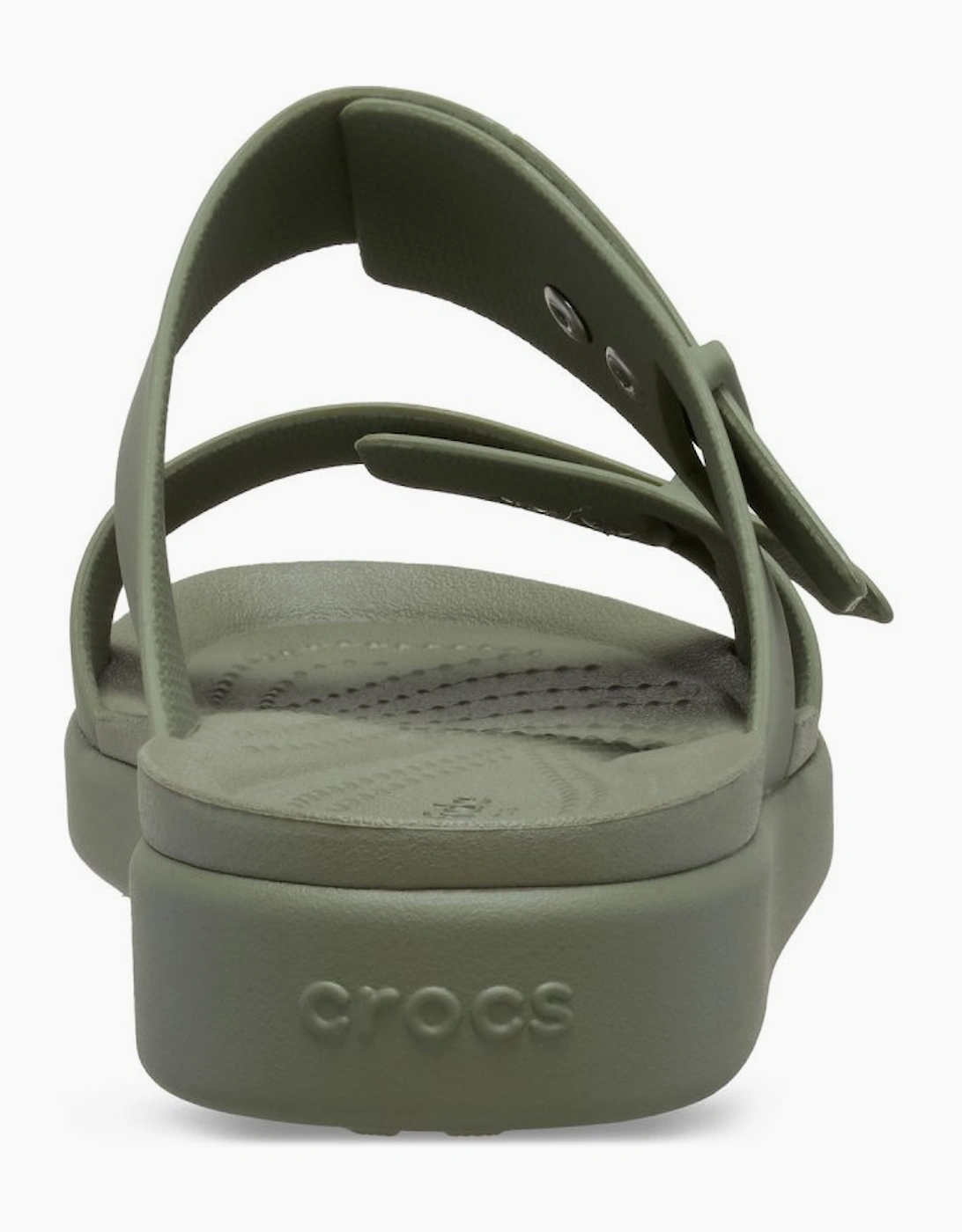 Brooklyn Buckle Womens Low Wedge Sandals