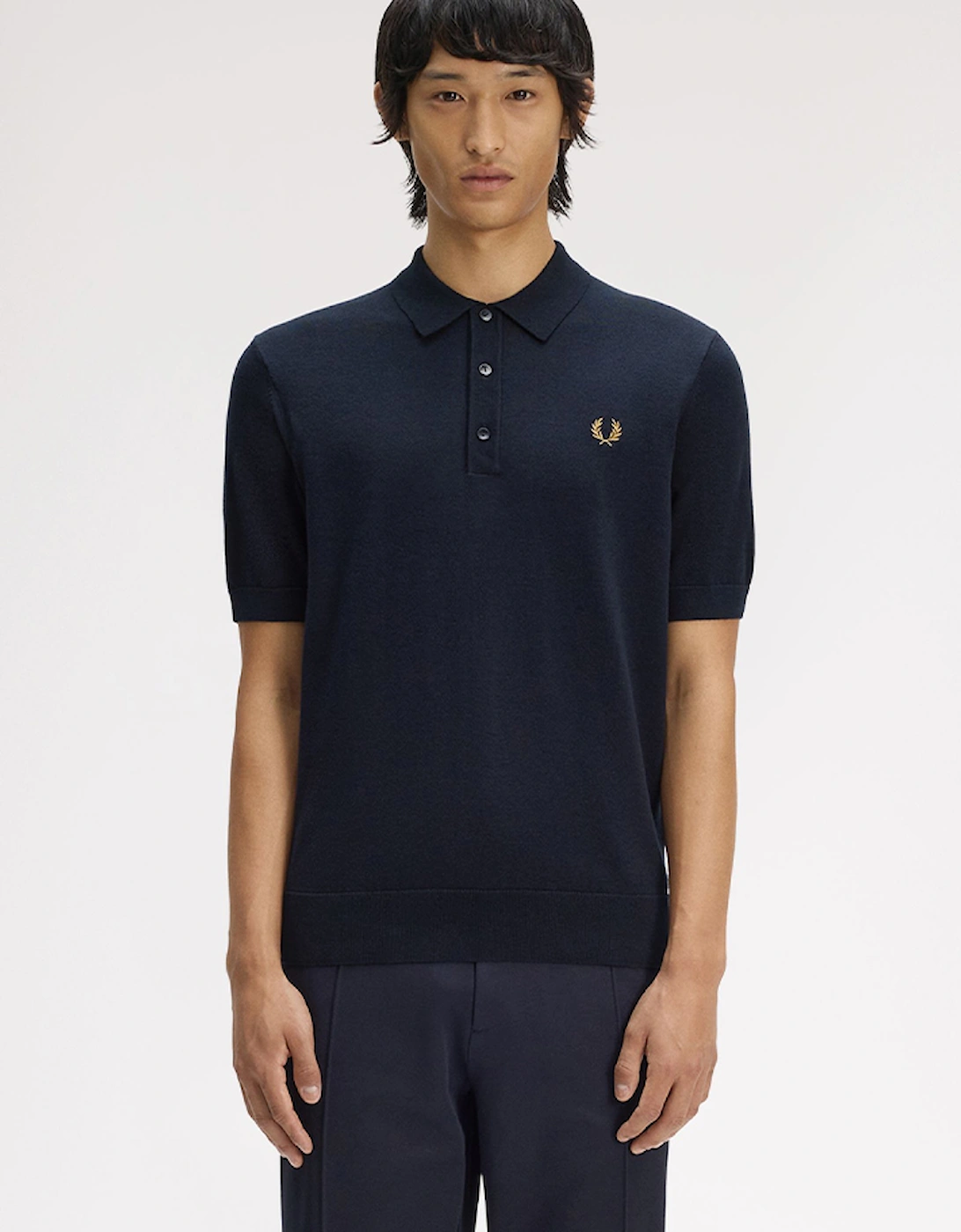 Fred Perry Long Staple Cotton Knitted Shirt, 2 of 1