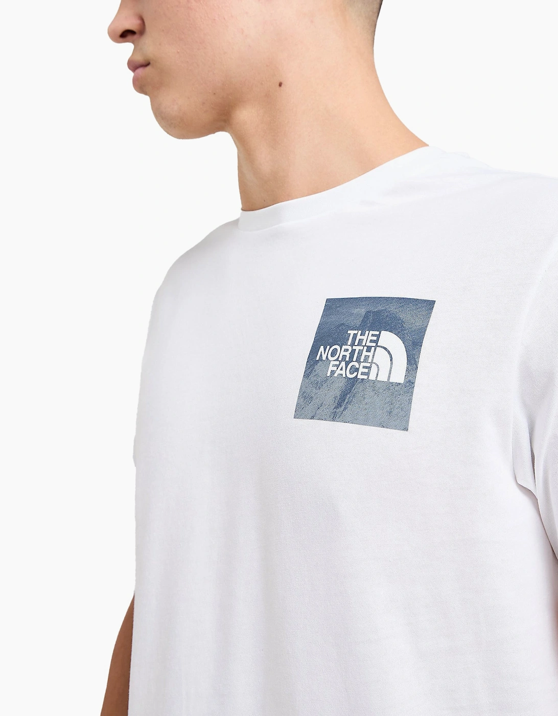 The North Face Mens T Shirts Mountain Photo Box Crew Neck Cotton Tee