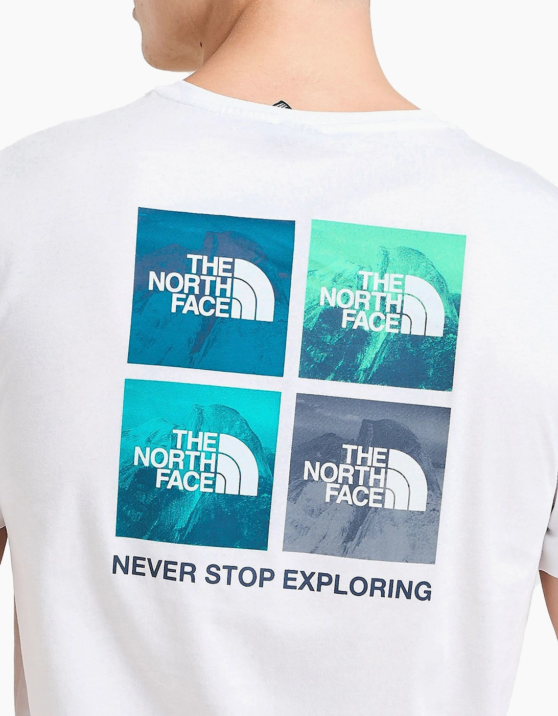 The North Face Mens T Shirts Mountain Photo Box Crew Neck Cotton Tee