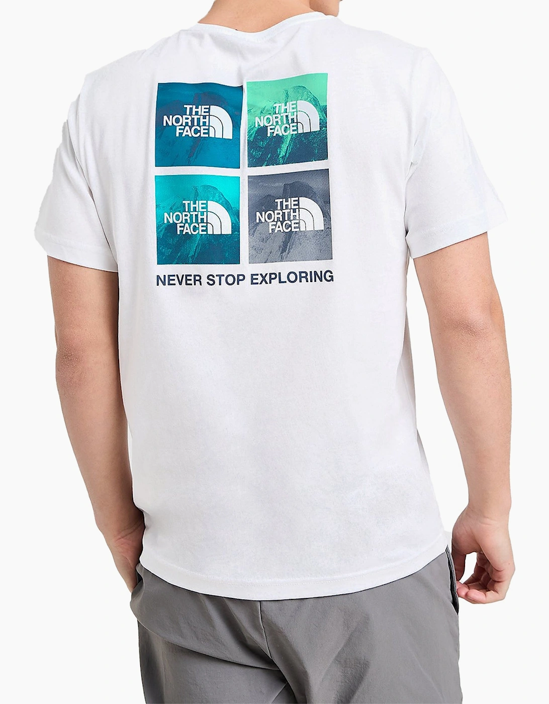 The North Face Mens T Shirts Mountain Photo Box Crew Neck Cotton Tee