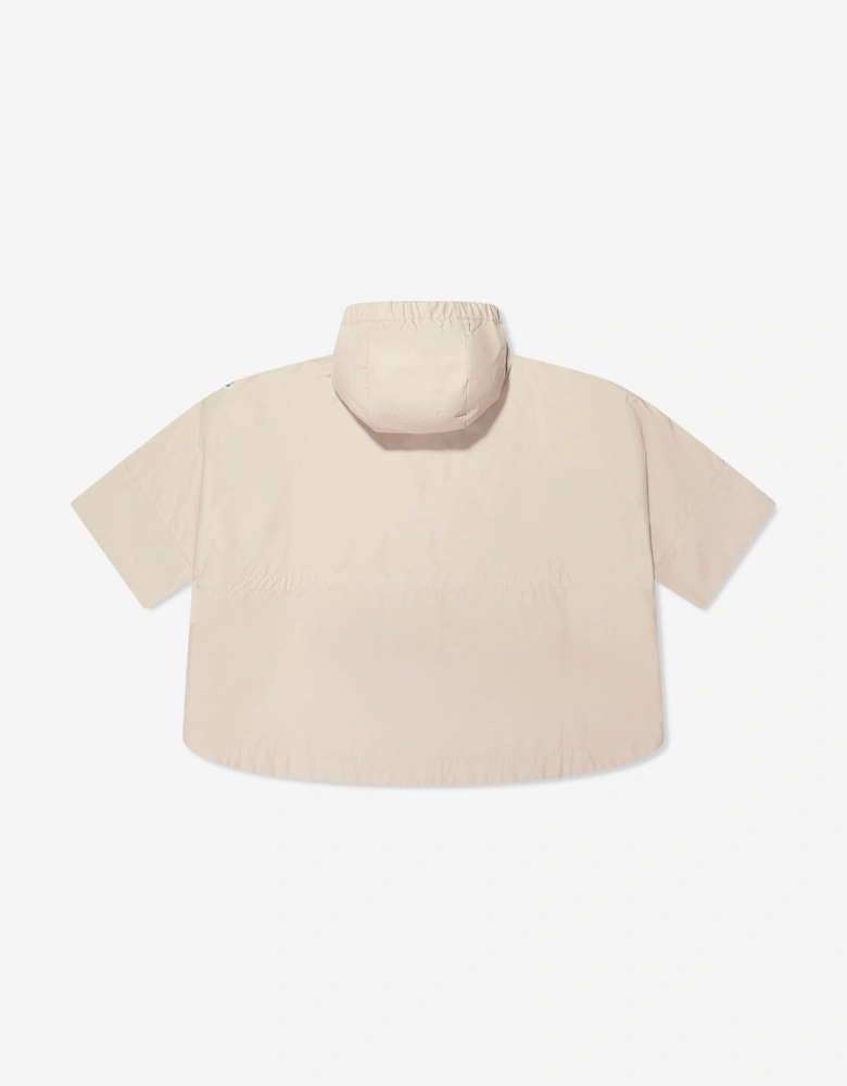 Moncler Enfant Girls Cape with Hood in Beige