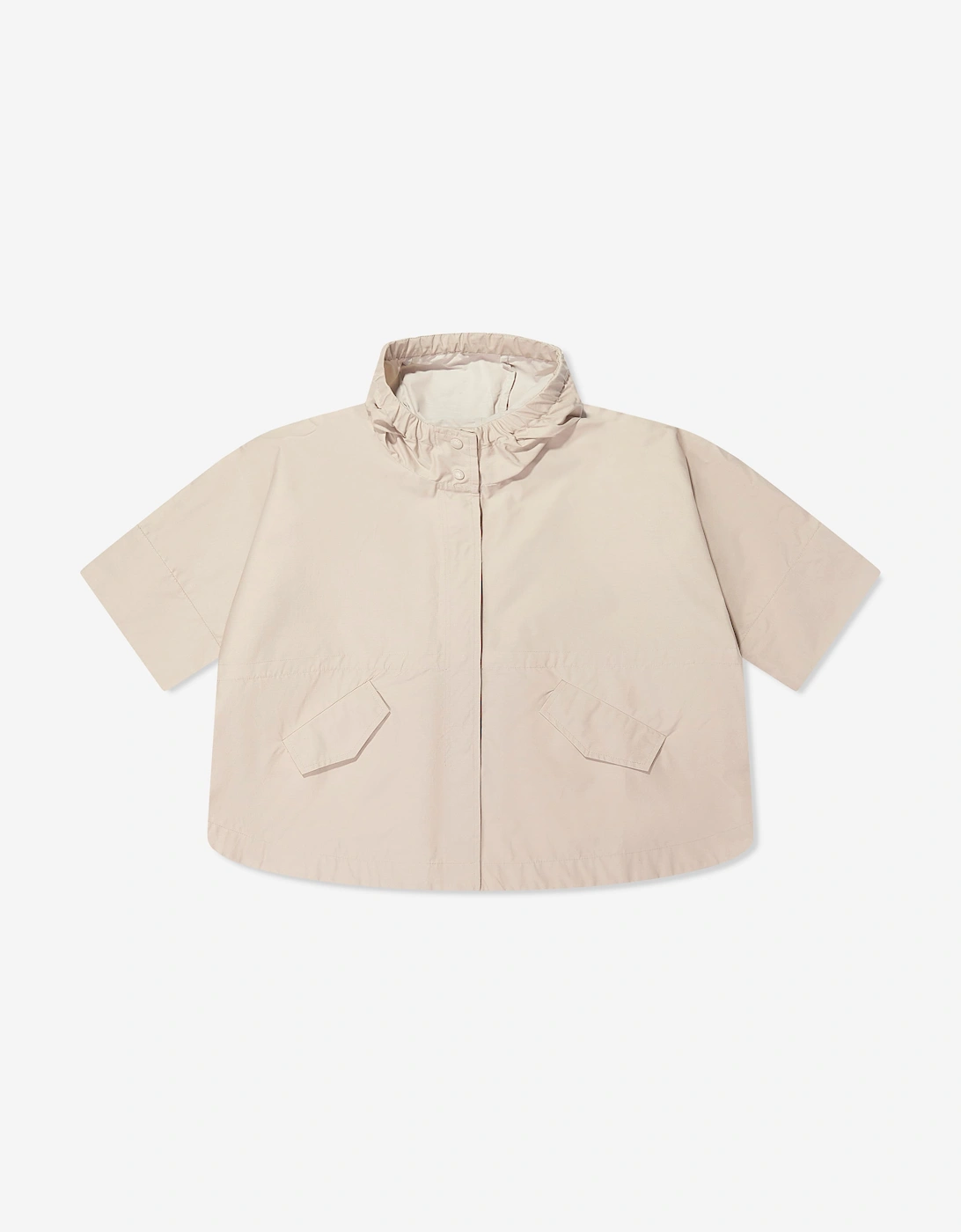 Moncler Enfant Girls Cape with Hood in Beige, 5 of 4
