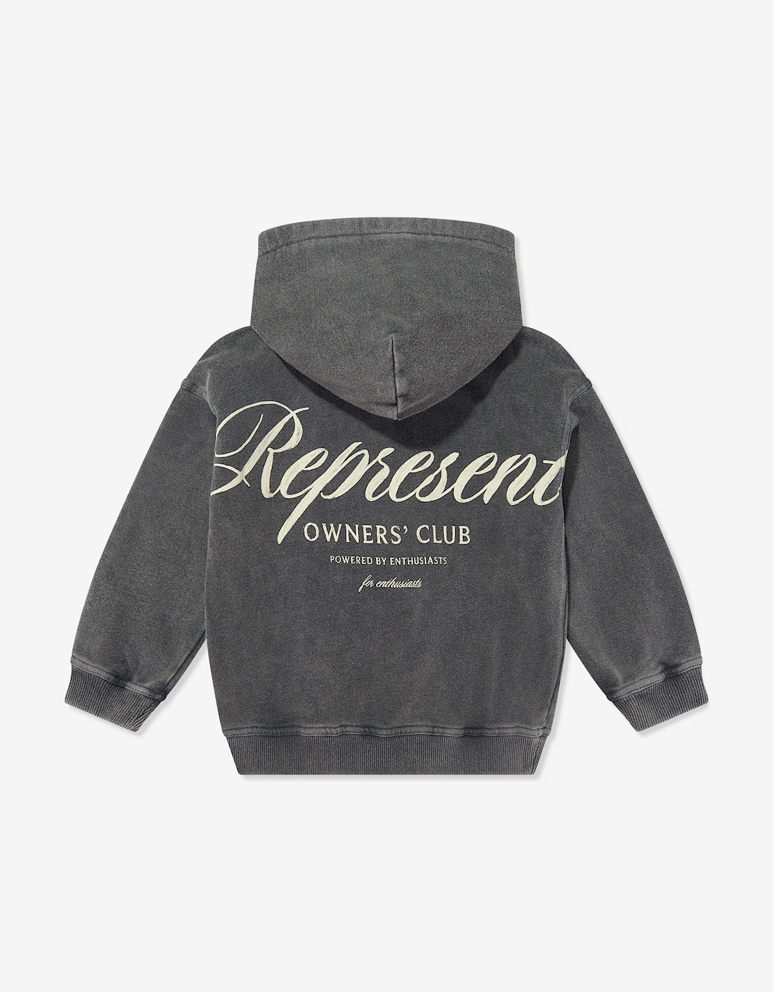 REPRESENT Kids Mini Owners Club Script Hoodie in Grey