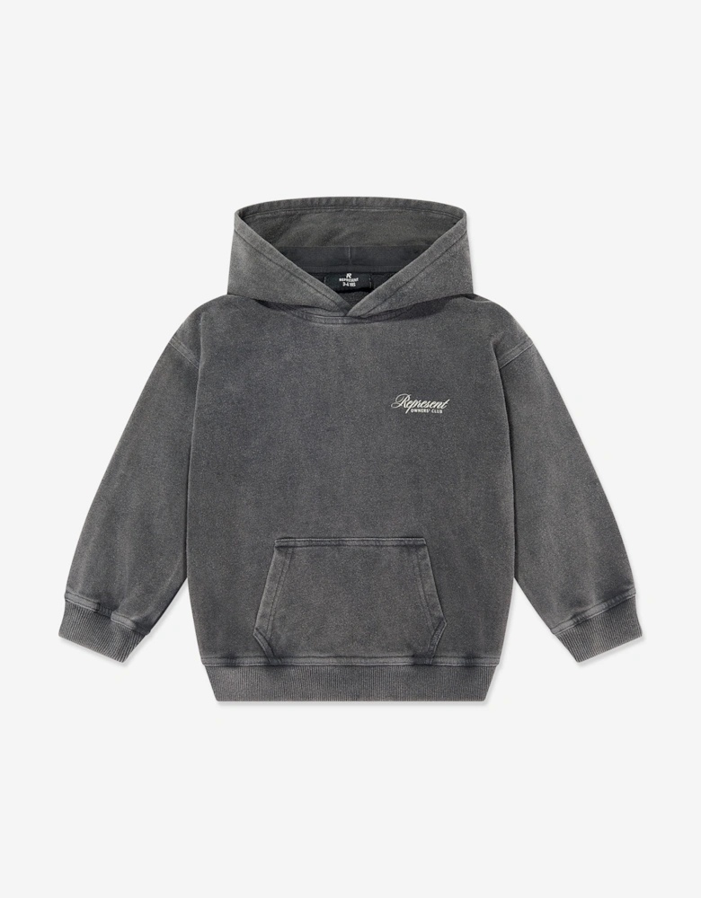 REPRESENT Kids Mini Owners Club Script Hoodie in Grey