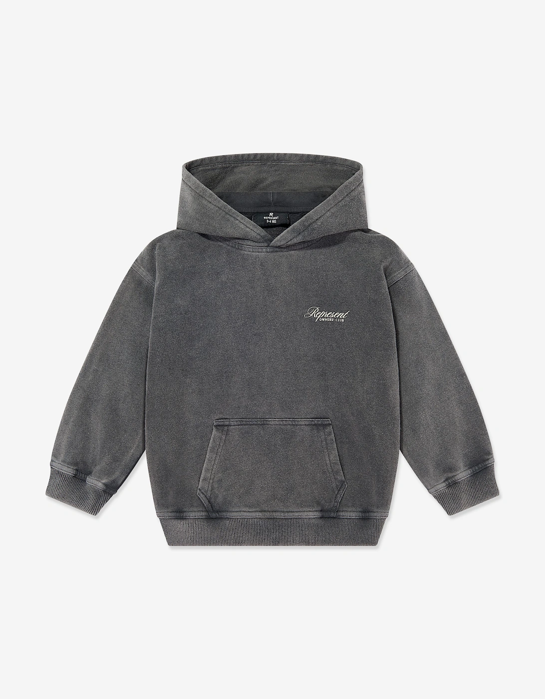 REPRESENT Kids Mini Owners Club Script Hoodie in Grey, 5 of 4