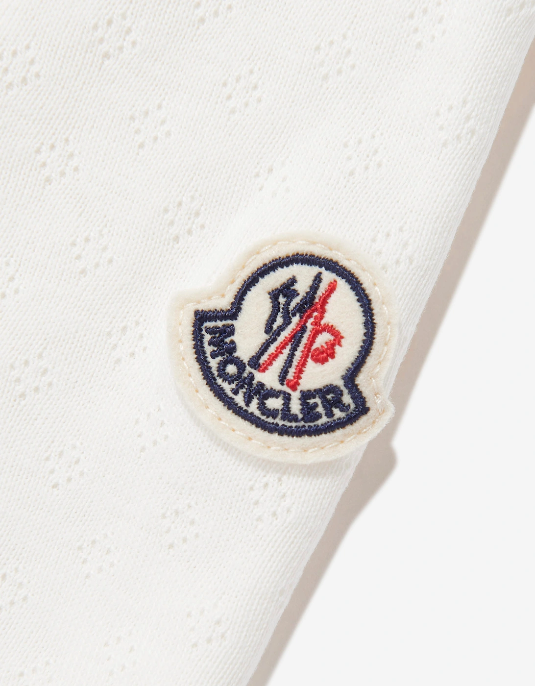 Moncler Enfant Girls Cotton Polo Shirt in White