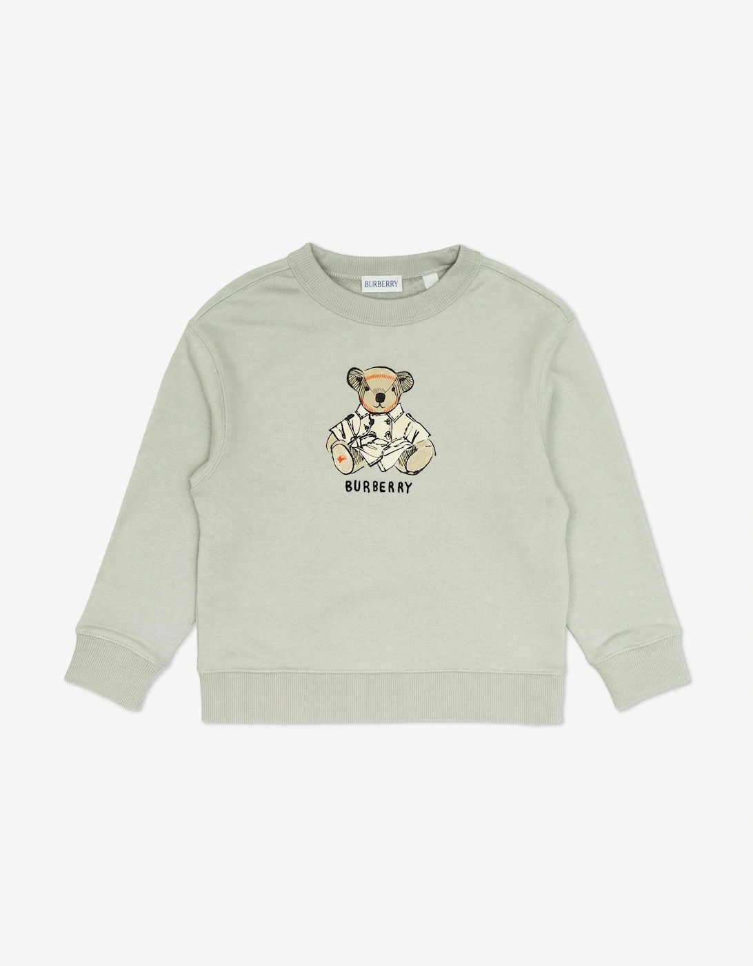 Burberry Boys Thomas Bear Cotton Sweatshirt in Grey
