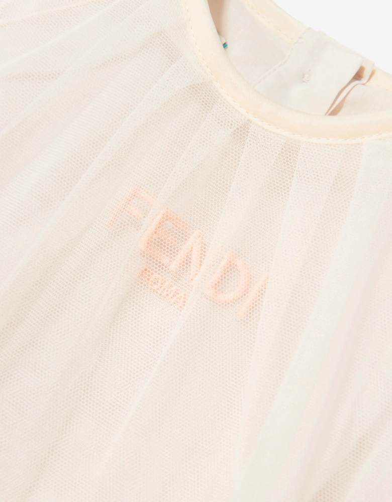 Fendi Baby Girls Tulle Dress in Pink