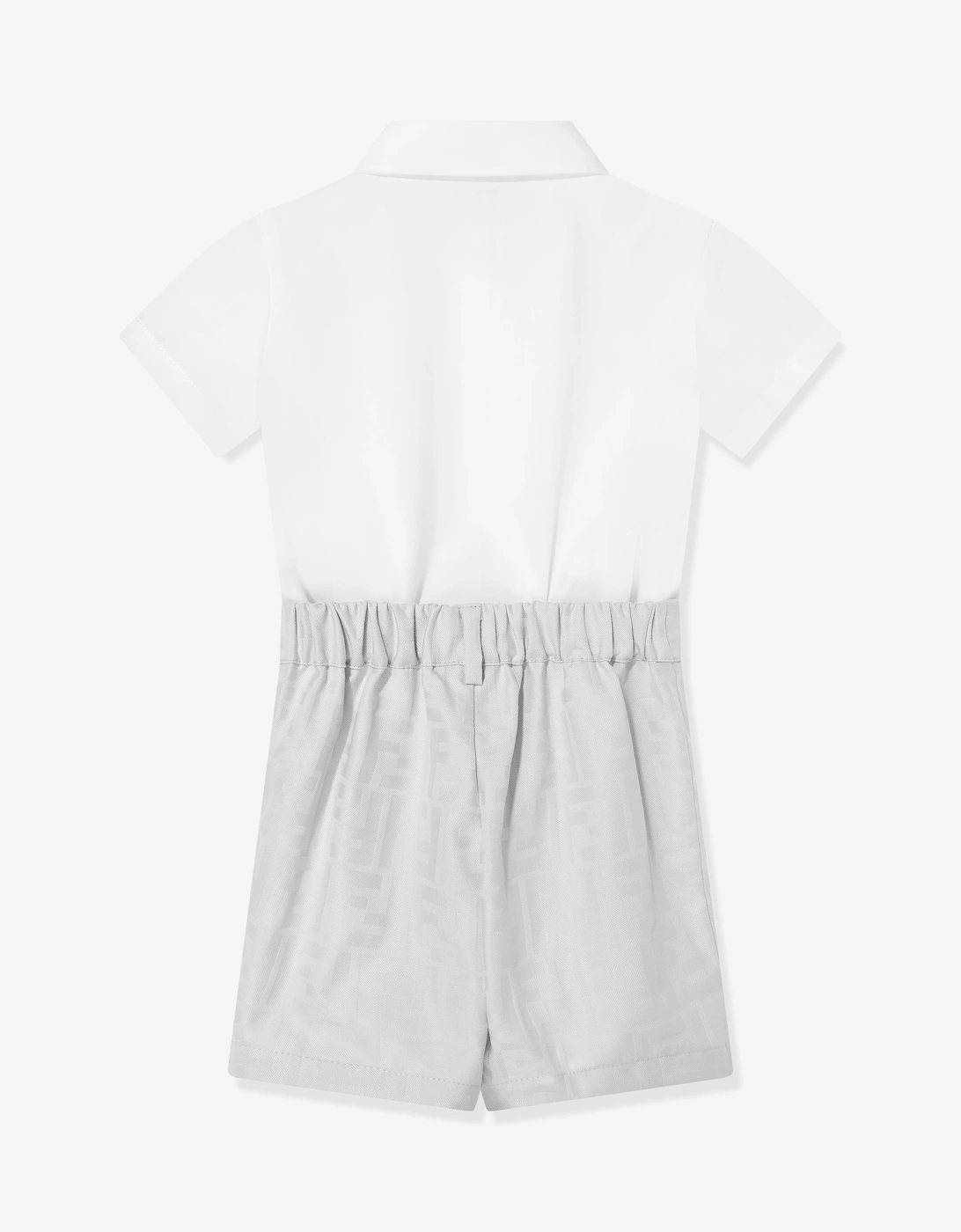 Fendi Baby Boys Poplin Playsuit in Grey