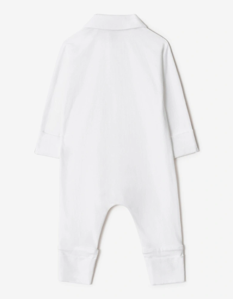 Burberry Baby Hamilton Romper Gift Set in White