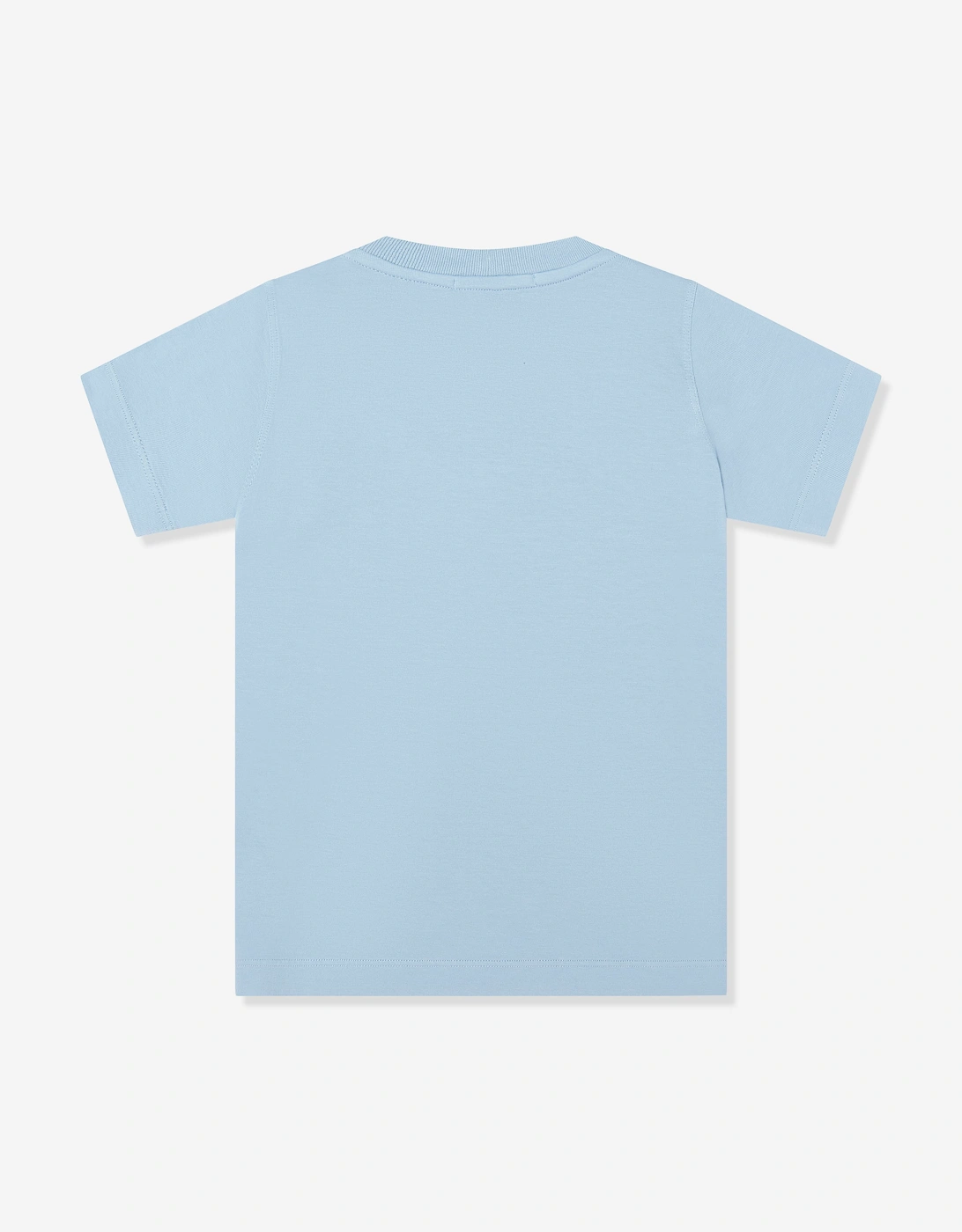 Stone Island Boys Compass Logo Print T-Shirt in Blue