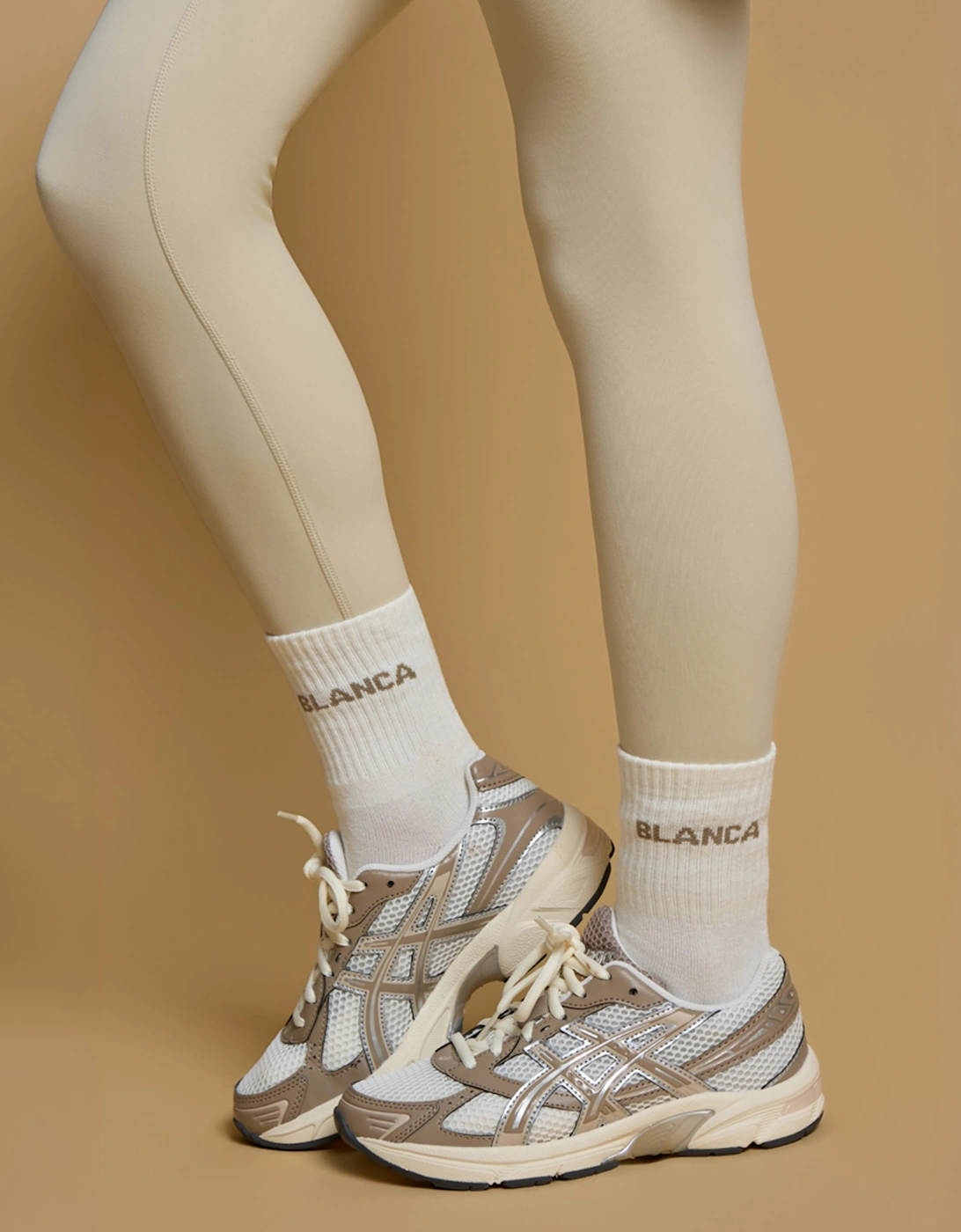 Blanca Sport Girls Logo Socks in Ivory