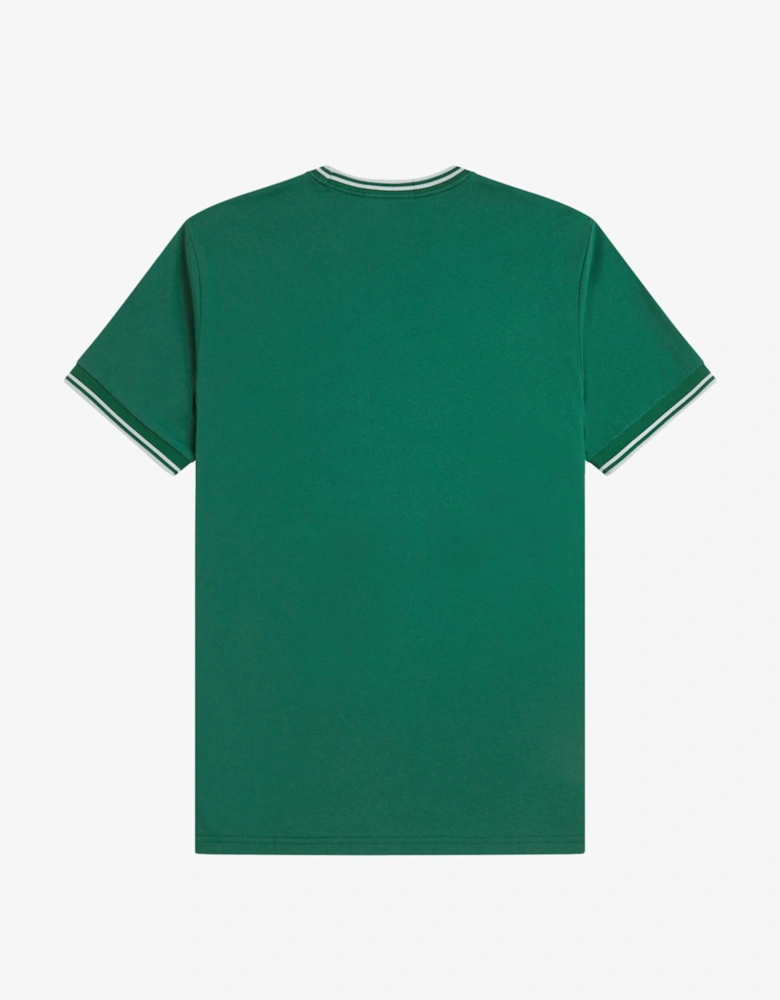 Fred Perry M1588V Twin Tipped T-Shirt - Sport Green/Light Ice