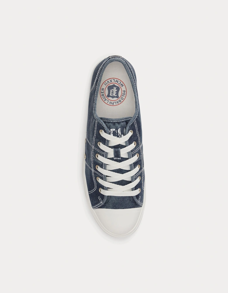 Polo Ralph Lauren AYERS LOW Mens Canvas Trainers Navy
