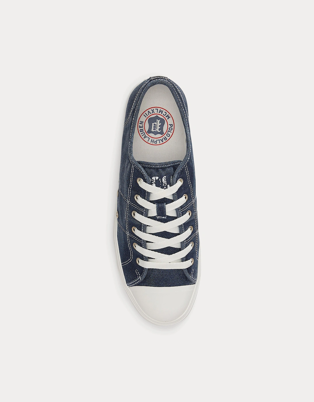 Polo Ralph Lauren AYERS LOW Mens Canvas Trainers Navy