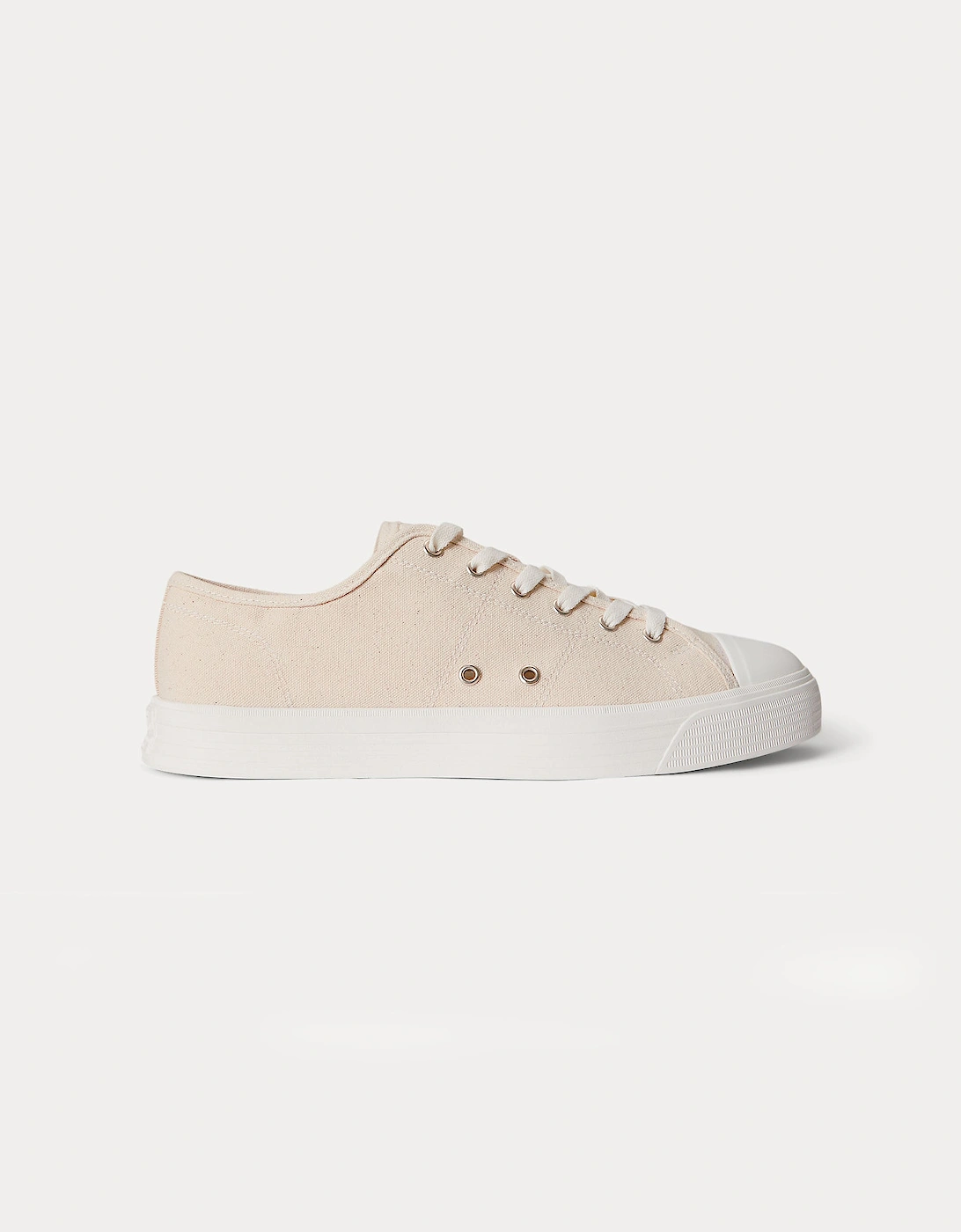 Polo Ralph Lauren AYERS LOW Mens Canvas Trainers Cream