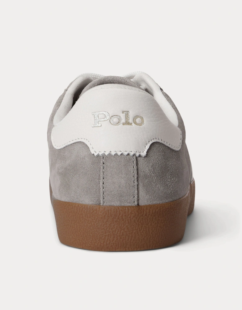 Polo Ralph Lauren COURT VLC PP Mens Court Trainers Earth Grey/Deckwash White