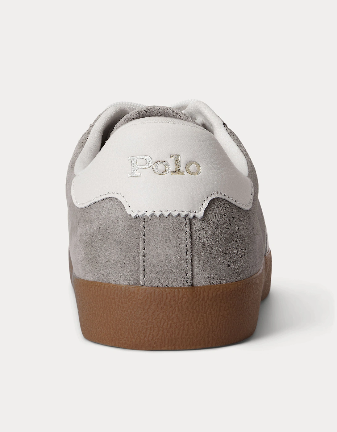 Polo Ralph Lauren COURT VLC PP Mens Court Trainers Earth Grey/Deckwash White