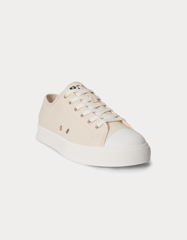 Polo Ralph Lauren AYERS LOW Mens Canvas Trainers Cream