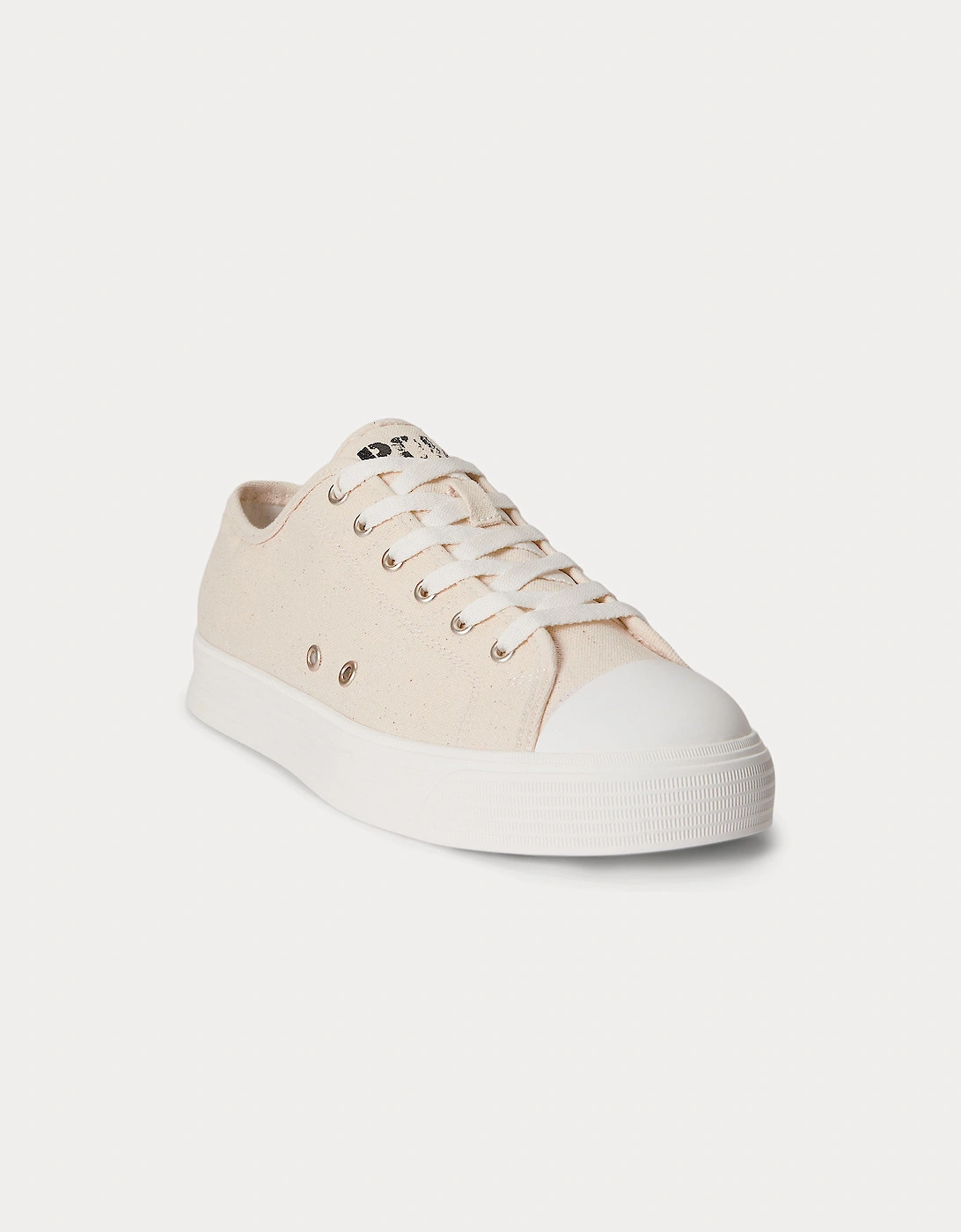 Polo Ralph Lauren AYERS LOW Mens Canvas Trainers Cream