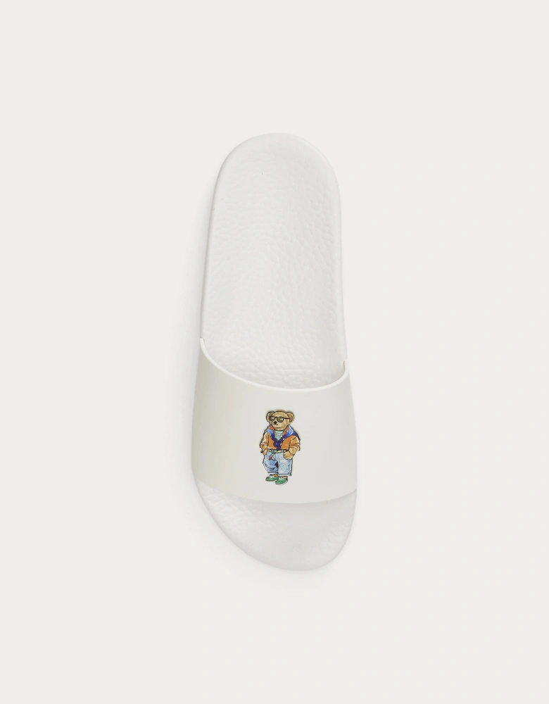 Polo Ralph Lauren POLO SLIDE Mens Sliders White Beach Shop Bear