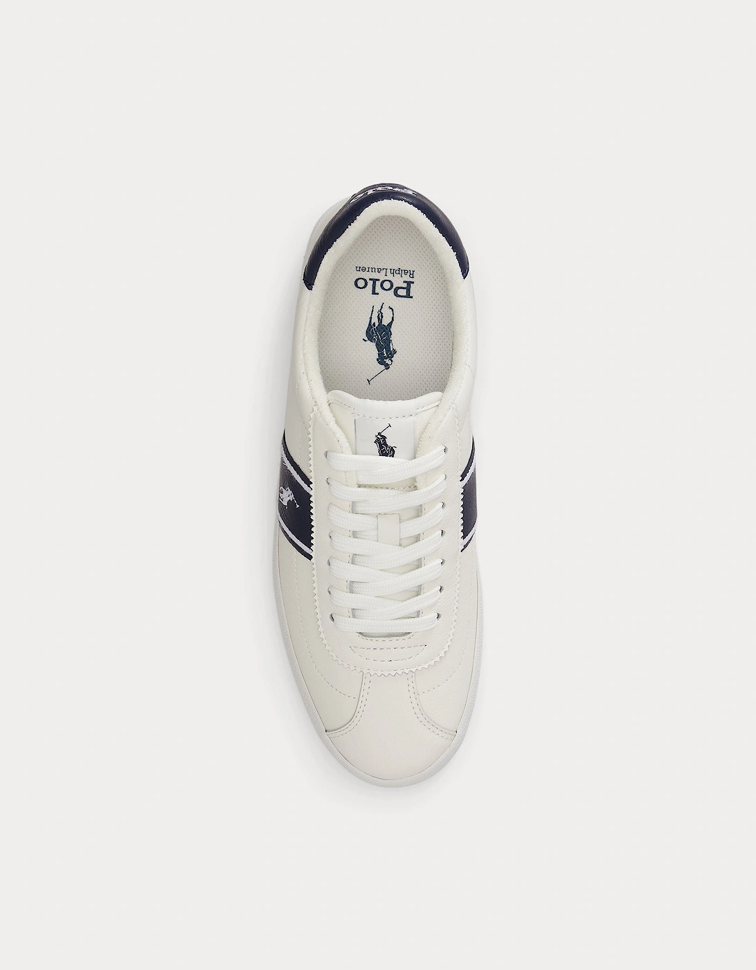 Polo Ralph Lauren COURT VLC PP Mens Court Trainers Deckwash White/Navy