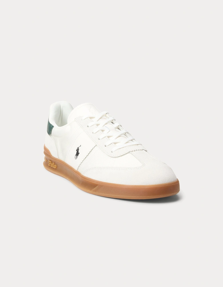 Polo Ralph Lauren HRT AERA PP Mens Court Trainers Bianco/College Green