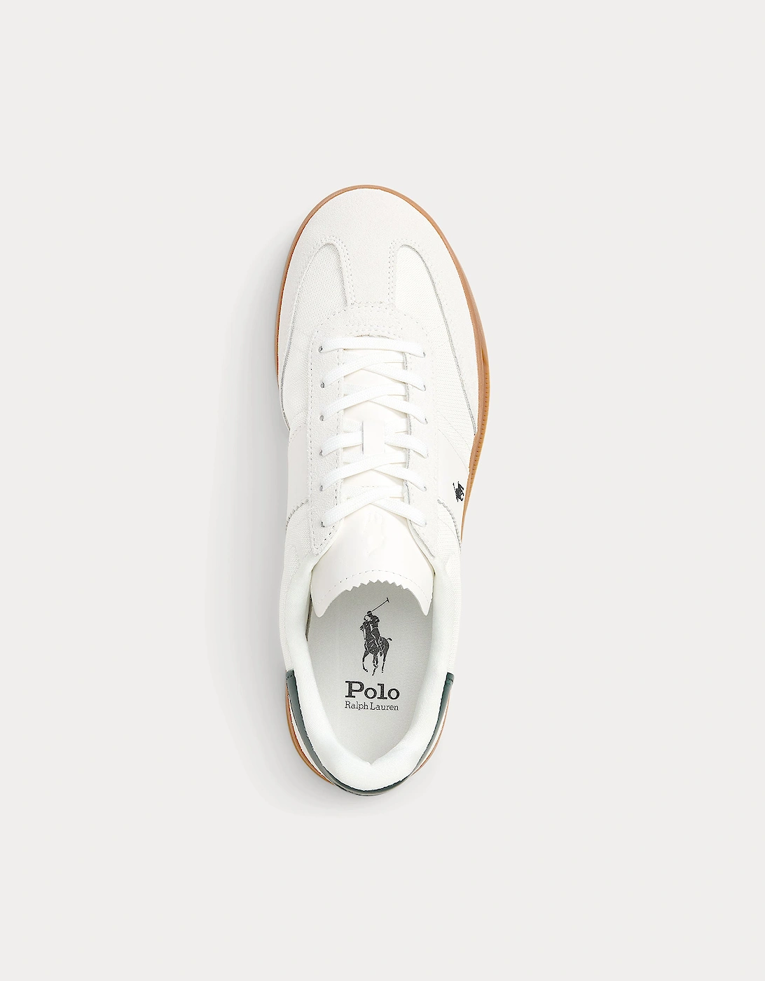 Polo Ralph Lauren HRT AERA PP Mens Court Trainers Bianco/College Green