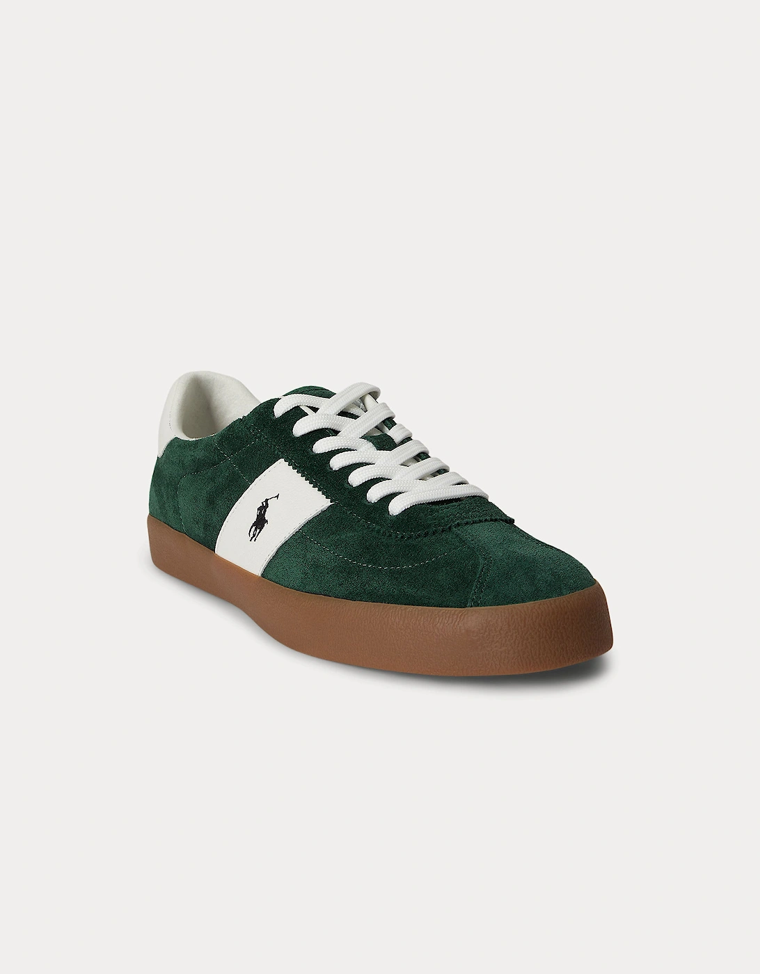 Polo Ralph Lauren COURT VLC PP Mens Court Trainers Forest/Deckwash White