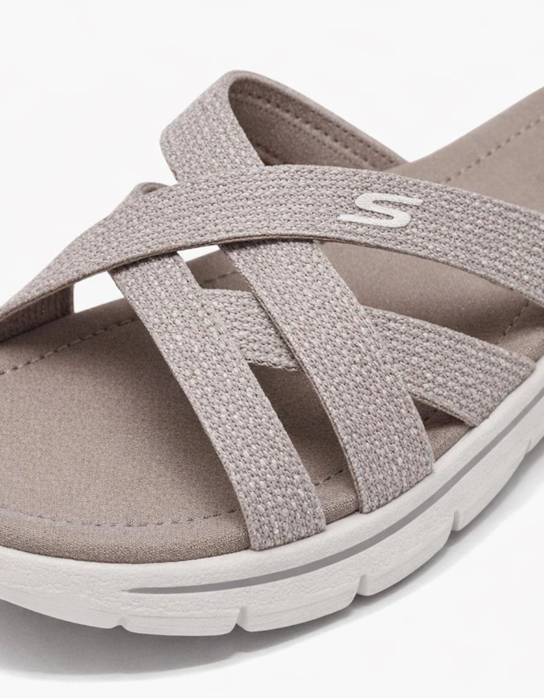 Skechers GO WALK FLEX SANDAL-SSSELENA Womens Mules Sandals Taupe